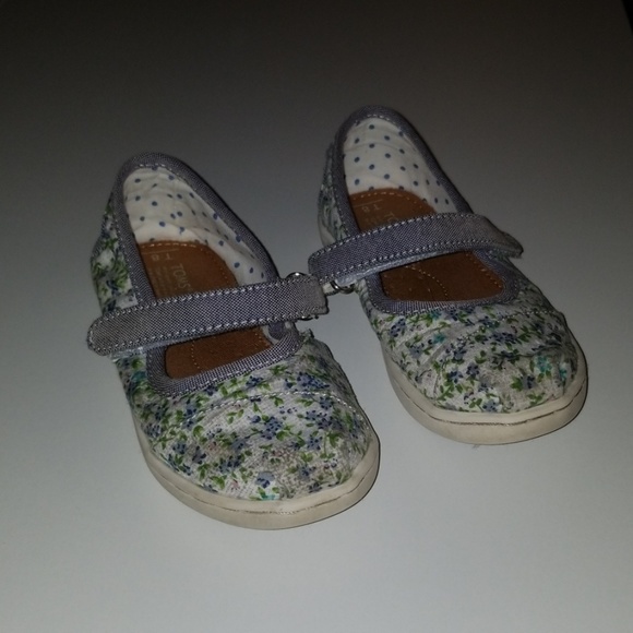 Toms Other - Floral TOMS Mary Jane Flats